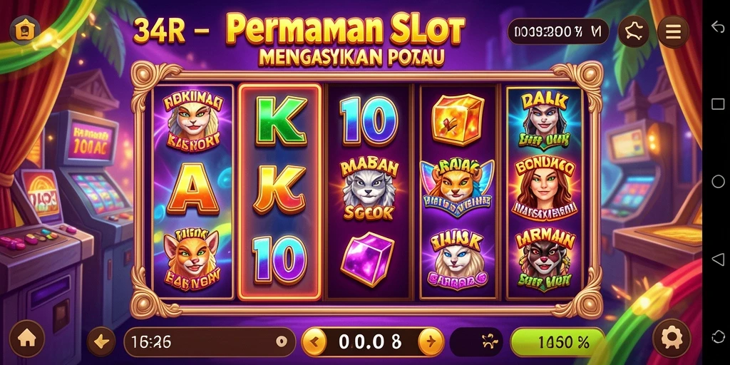 Screenshot permainan Slot 34R menampilkan grafis yang menawan dan gameplay yang seru.