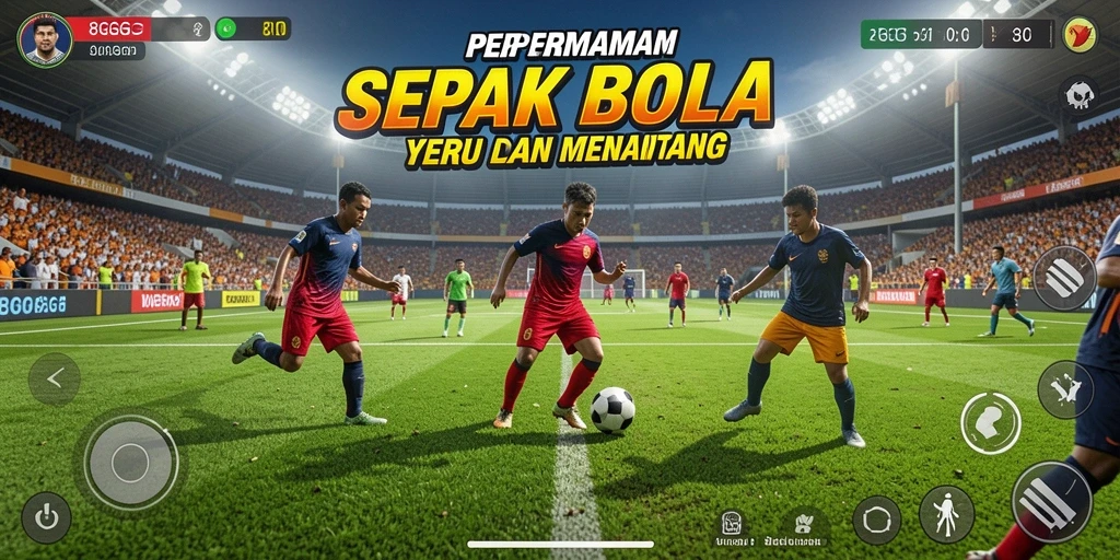 Tampilan aksi seru dalam permainan sepak bola 8G8G.