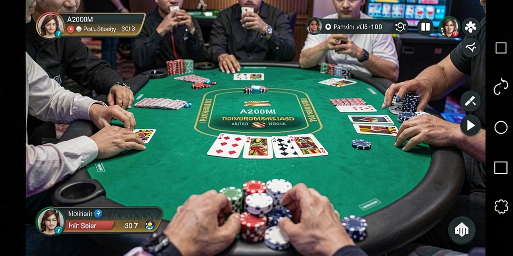 Tampilan gameplay Poker yang menarik dan penuh aksi.