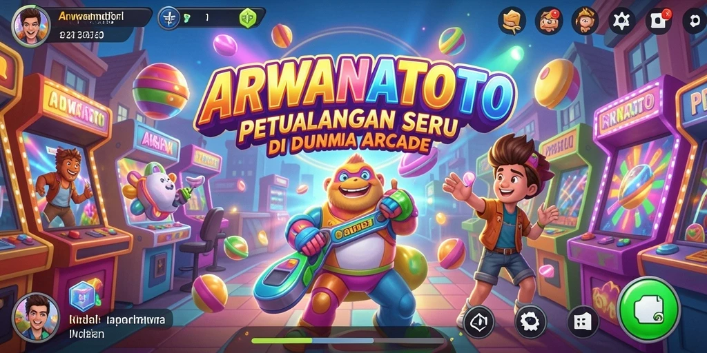 Screenshot gameplay ARWANATOTO menampilkan aksi seru dalam dunia arcade.