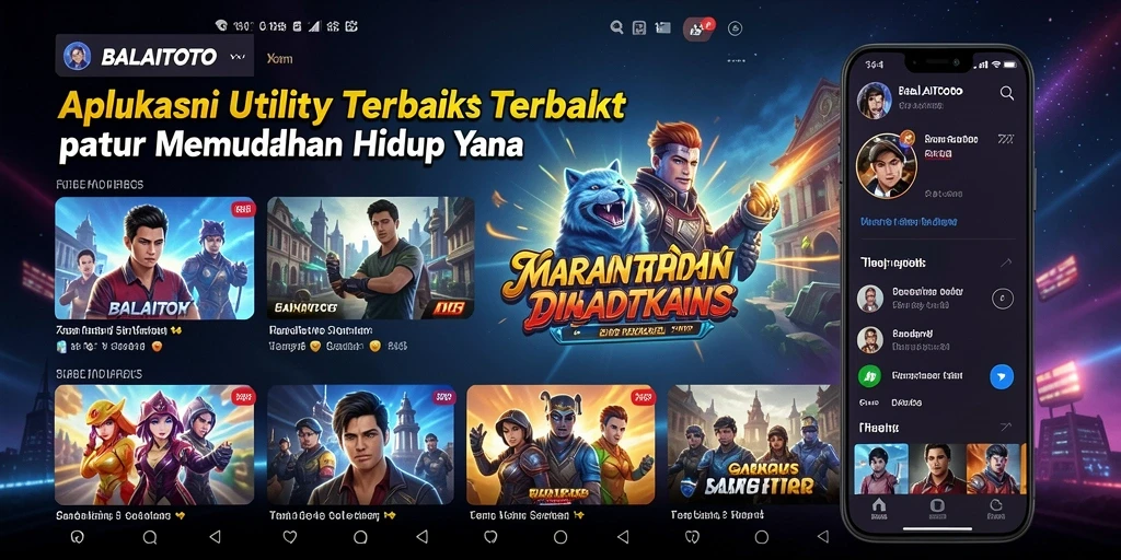 Tampilan utama BALAITOTO yang menampilkan berbagai fitur Utility.