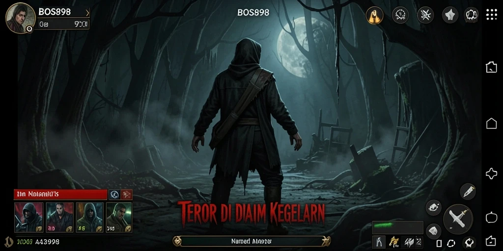 Screenshot gameplay BOS898 menampilkan kengerian yang mendalam dan suasana yang mencekam.