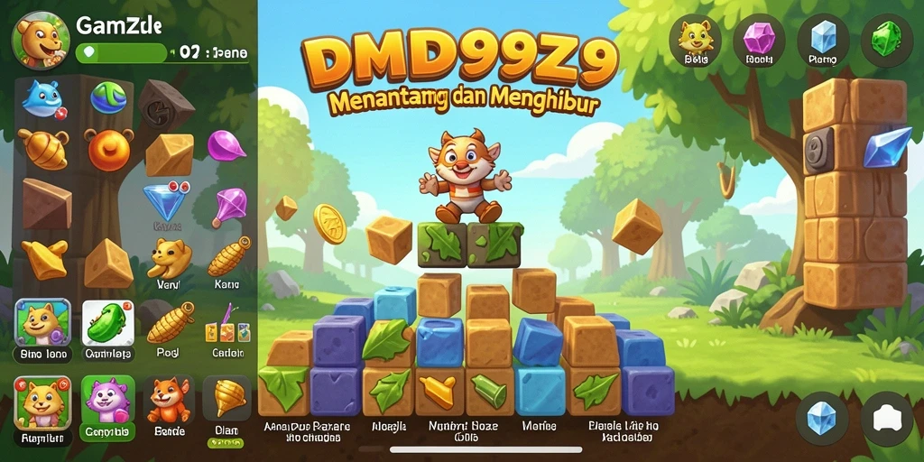 Gameplay DMD999 menampilkan berbagai tantangan puzzle yang seru.