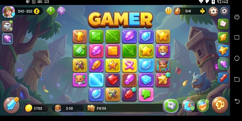 Tampilan menarik dari gameplay GAMERP yang penuh warna.