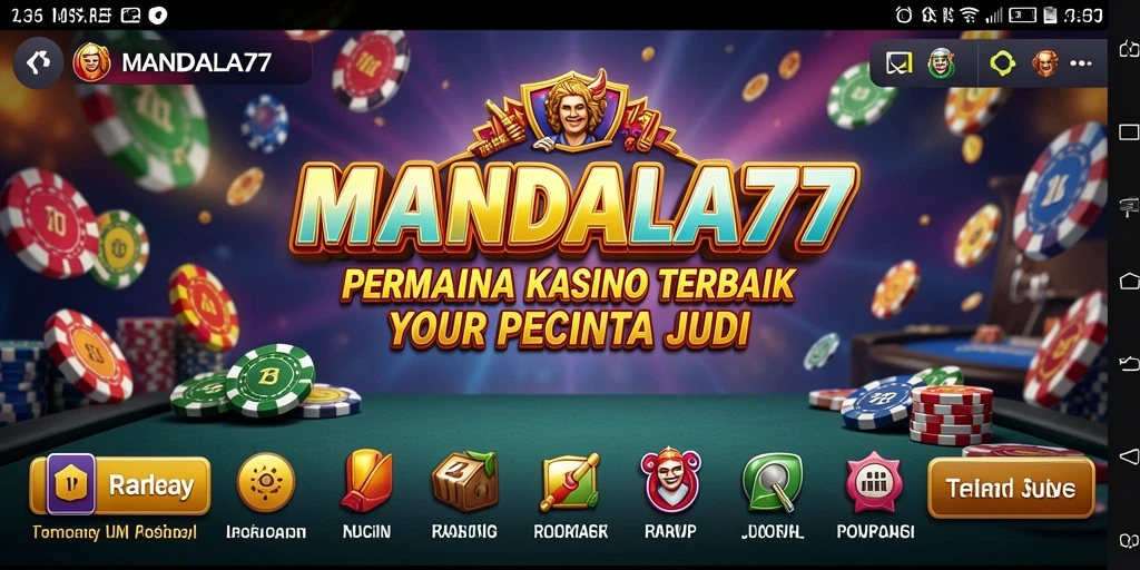 Screenshot MANDALA77 menampilkan gameplay seru di kasino.