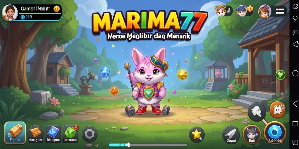 Menampilkan gameplay seru dari MARIMA77 dengan elemen idle yang menarik.