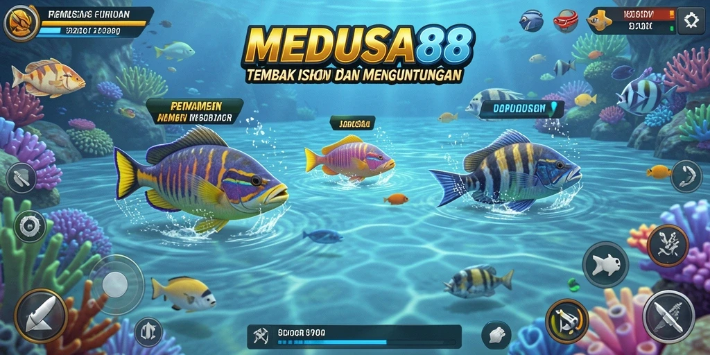 Tampilan gameplay seru dan dinamis dari MEDUSA88.