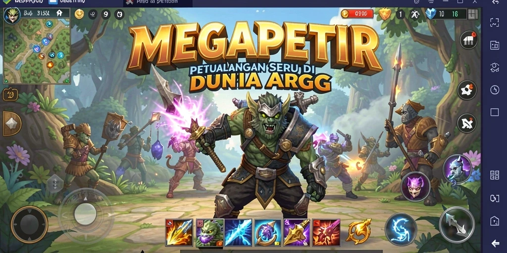 Tampilan gameplay seru MEGAPETIR dalam aksi ARPG.