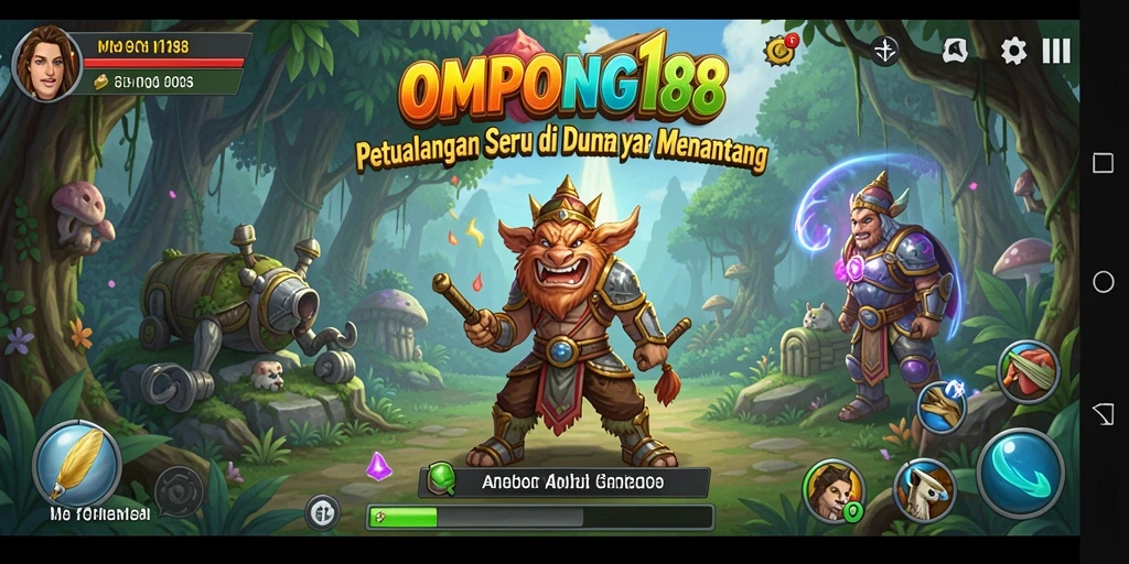 Tampilan gameplay OMPONG188 menunjukkan misi penuh tantangan yang menanti.