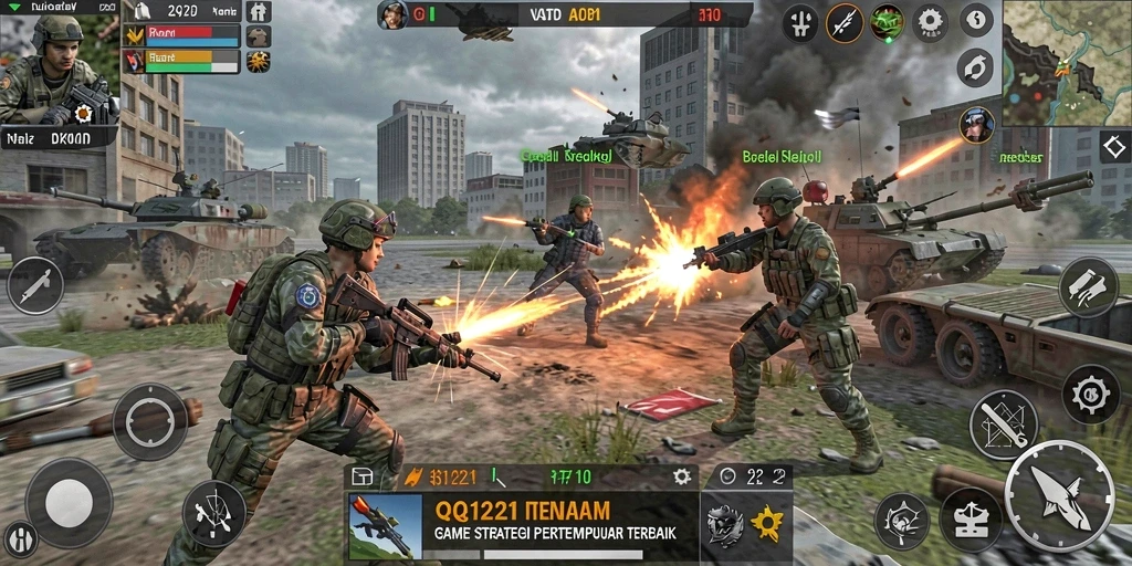 Menampilkan strategi pertempuran yang intens dalam QQ1221.