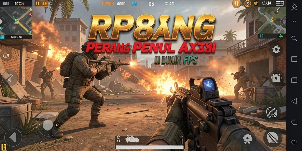 Tampilan aksi gameplay intens dari RP886 dalam mode FPS.