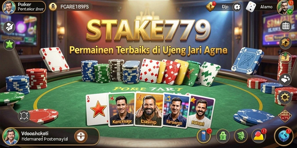 Tampilan gameplay Poker di aplikasi STAKE779 yang seru dan interaktif.