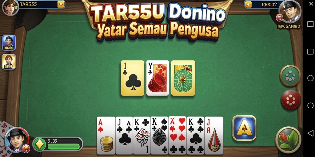 Screenshot TAR555 menampilkan aksi seru permainan Domino.