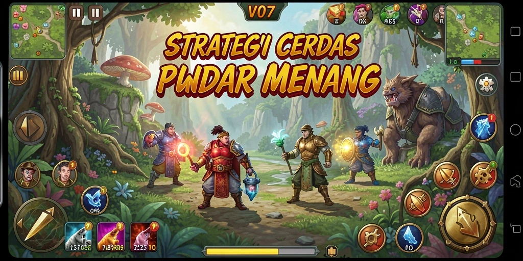 Tampilan gameplay V07 yang strategis dan menantang.