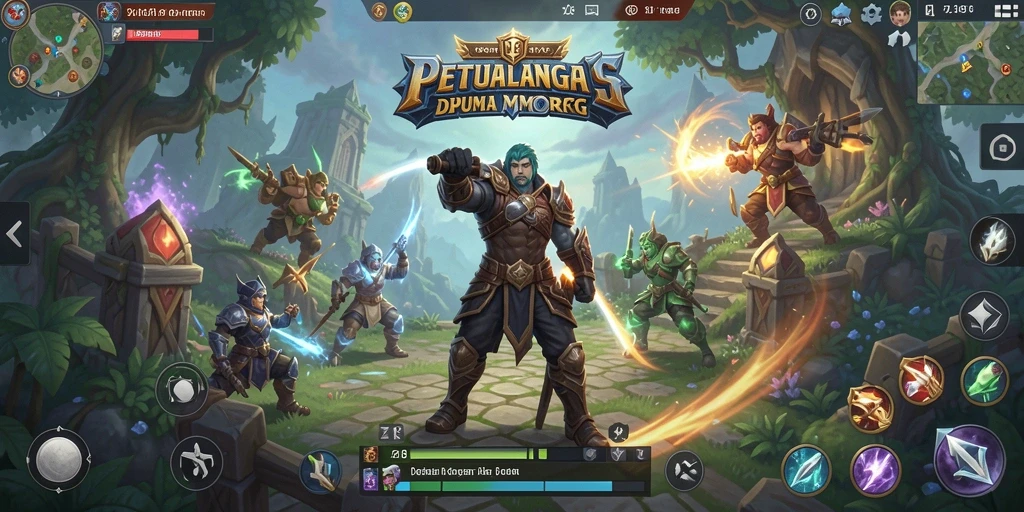 Screenshot gameplay Z18 menunjukkan pertempuran mendebarkan di dunia MMORPG.