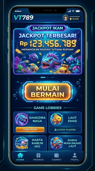 Tampilan beranda vt789 yang sederhana dan menarik.